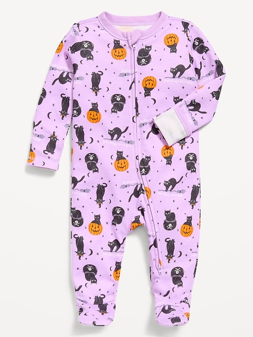 Image number 1 showing, 2-Way-Zip Sleep & Play Footed One-Piece for Baby