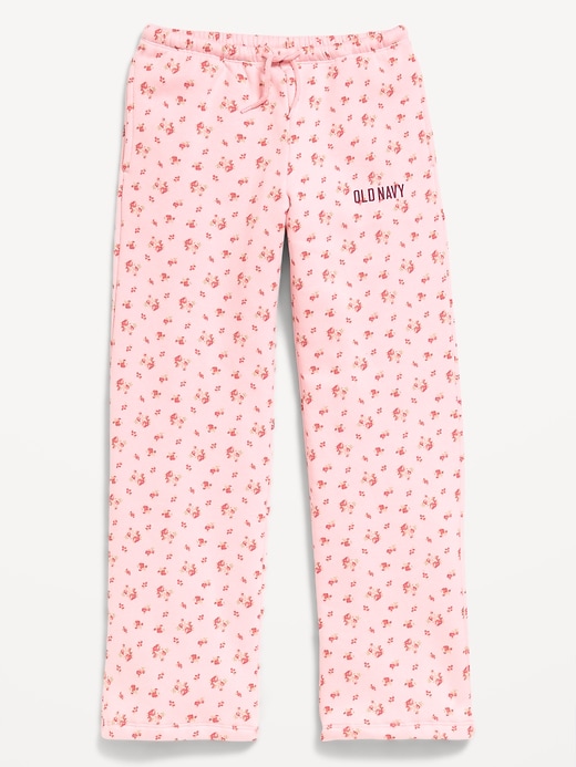 Image number 1 showing, High-Waisted Logo Graphic Wide-Leg Sweatpants for Girls
