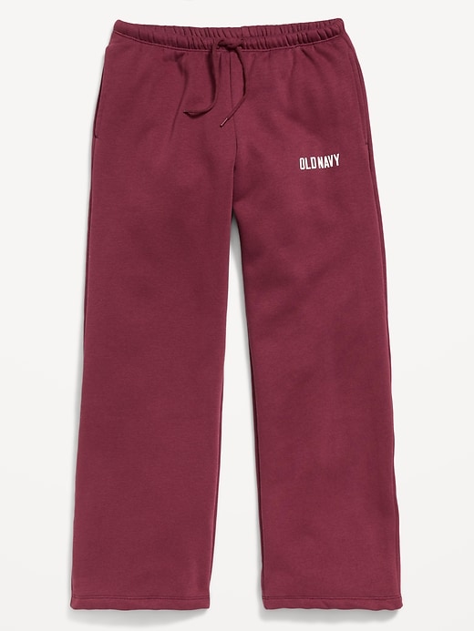 Image number 1 showing, High-Waisted Logo Graphic Wide-Leg Sweatpants for Girls