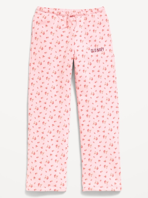 High-Waisted Logo Graphic Wide-Leg Sweatpants for Girls