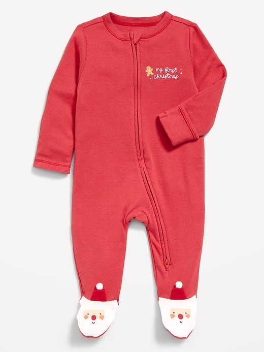 Image number 1 showing, 2-Way-Zip Sleep & Play Footed One-Piece for Baby