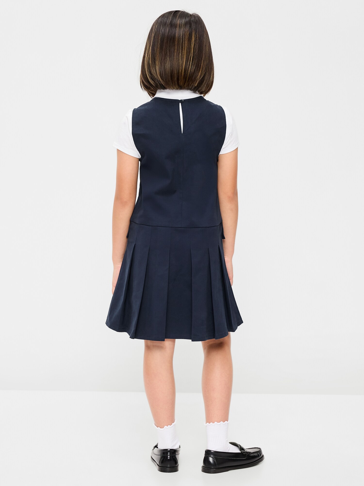 Платье Old Navy School Uniform Sleeveless Twill Dress для девочек, цвет: Чернильный синий — фото 2