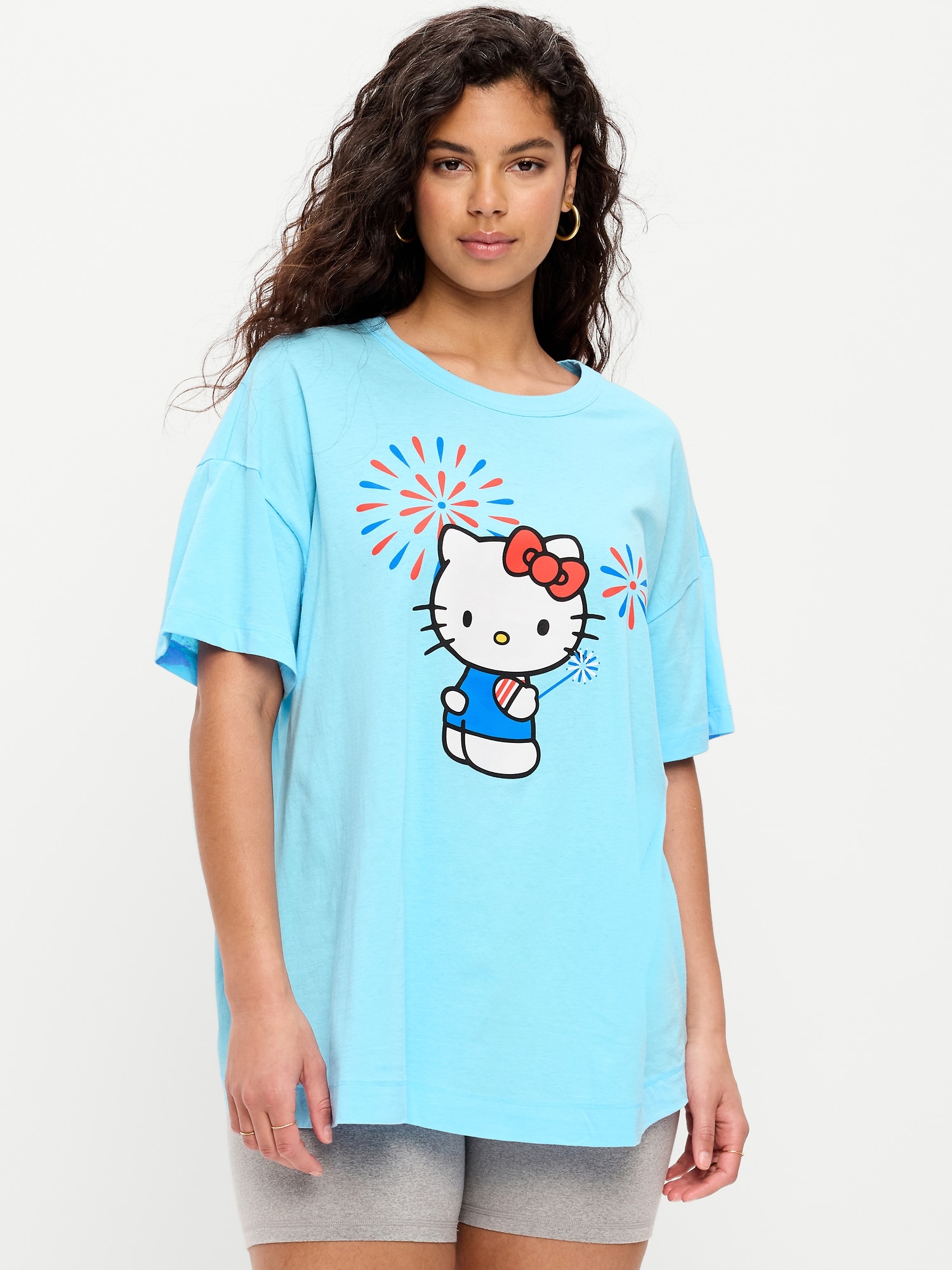 Hello Kitty® Oversized Graphic Tunic T-Shirt