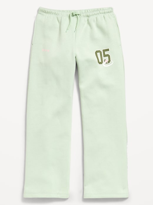 Image number 1 showing, High-Waisted Graphic Wide-Leg Sweatpants for Girls