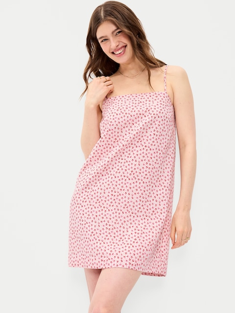 Strappy Mini Shift Dress