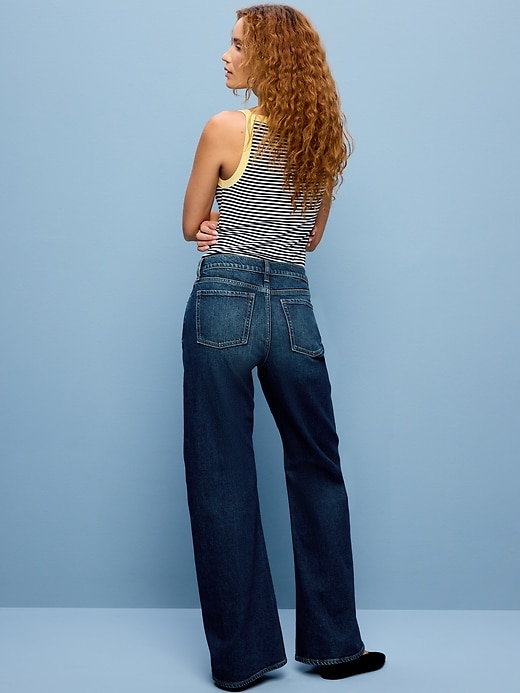 Image number 3 showing, Mid-Rise Twisted-Seam Flare Jeans