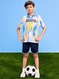 Image number 1 showing, FIFA World Cup 26™ Argentina Lifestyle Collared Jersey T-Shirt for Kids
