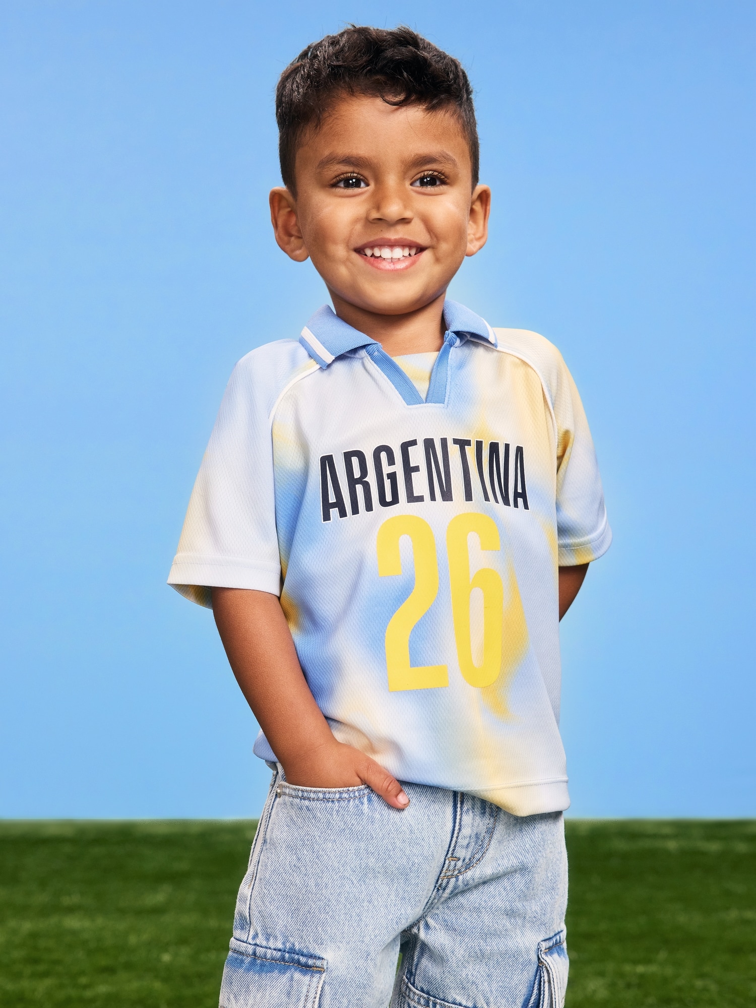 FIFA World Cup 26™ Argentina Unisex Lifestyle Collared Jersey T-Shirt for Toddler