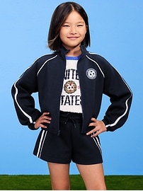 Image number 1 showing, High-Waisted USA Shorts for Girls