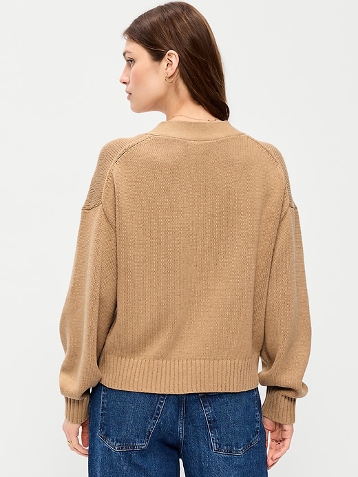 Image number 2 showing, Relaxed V-Neck Cardigan Sweater