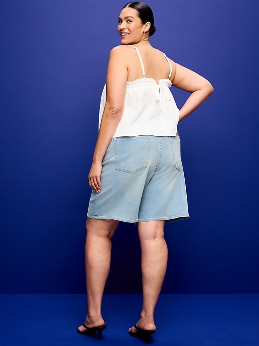 Image number 8 showing, High-Waisted Wow Jean Shorts -- 9-inch inseam