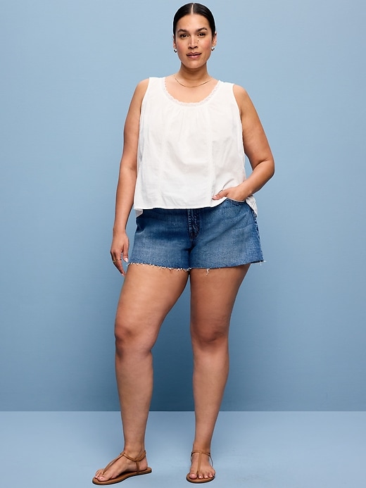 Image number 4 showing, Extra High-Waisted Denim Micro Short