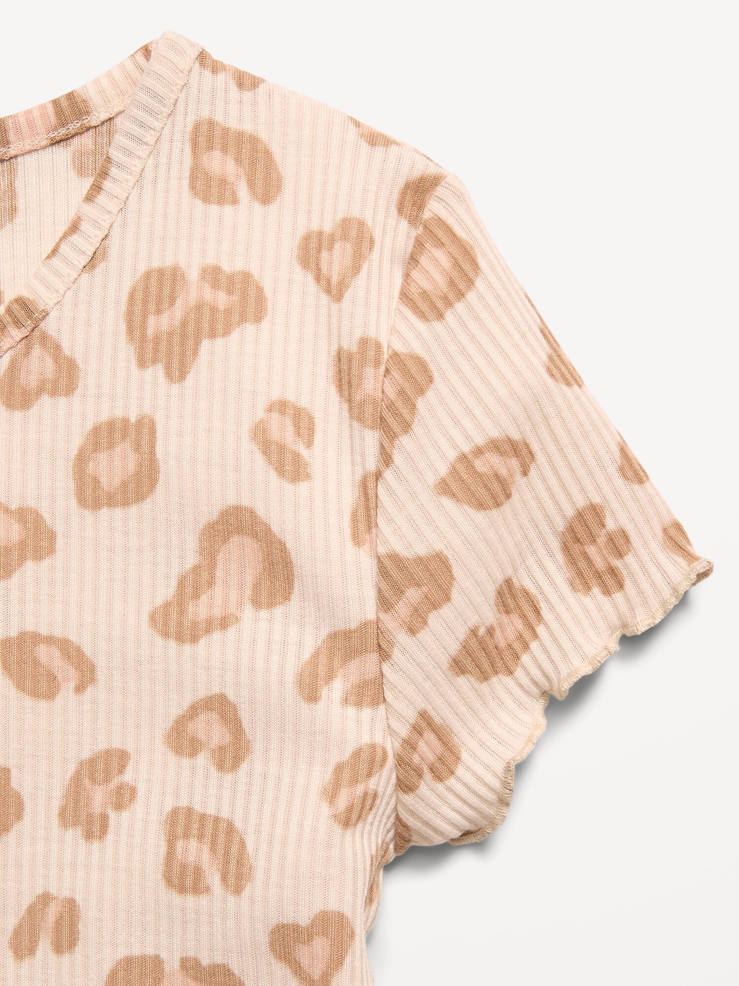 Пижамный комплект Lettuce-Edge для детей, в рубчик — Old Navy, цвет: Коричневый — фото 2