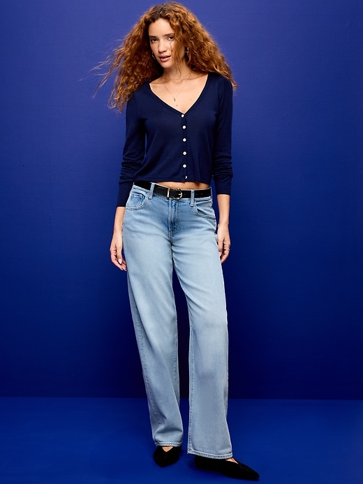 Image number 1 showing, Low-Rise Loose Jeans