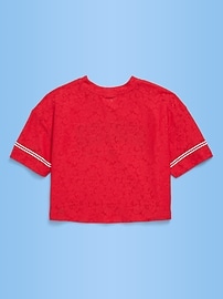 Image number 2 showing, FIFA World Cup 26™ Korea Republic Boxy Lace V-Neck T-Shirt for Girls