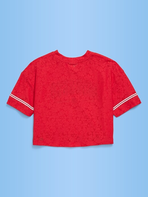 Image number 2 showing, FIFA World Cup 26™ Morocco Boxy Lace V-Neck T-Shirt for Girls