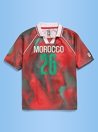 Image number 1 showing, FIFA World Cup 26™ Morocco Lifestyle Collared Jersey T-Shirt for Kids