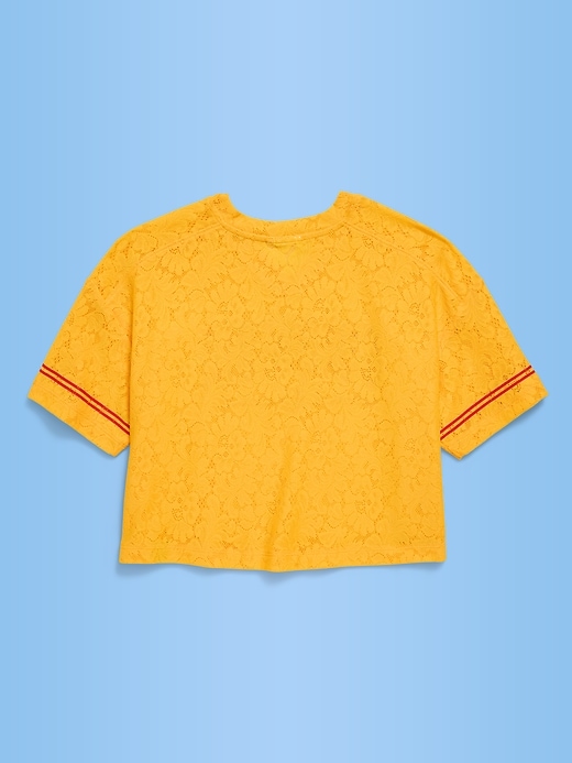 Image number 2 showing, FIFA World Cup 26™ Colombia Boxy Lace V-Neck T-Shirt for Girls