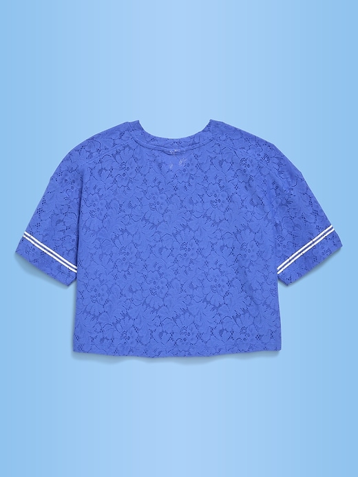 Image number 2 showing, FIFA World Cup 26™ France Boxy Lace V-Neck T-Shirt for Girls