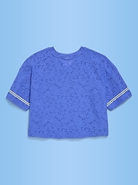 Image number 2 showing, FIFA World Cup 26™ France Boxy Lace V-Neck T-Shirt for Girls