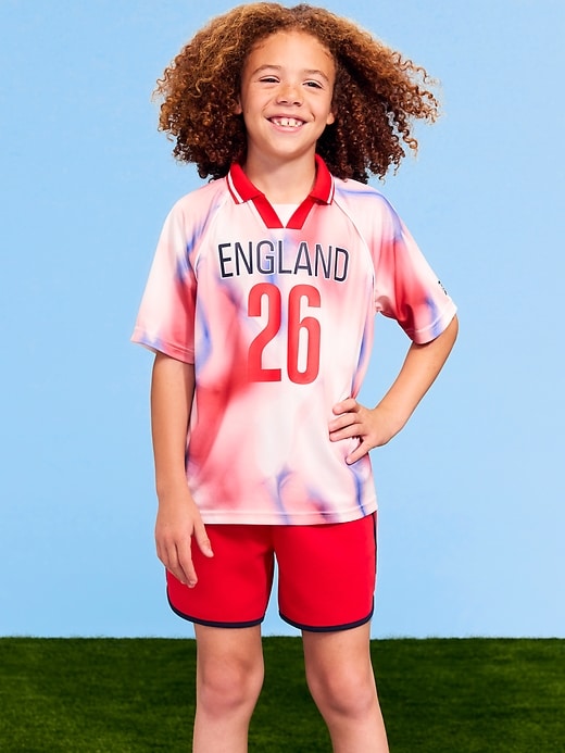 Image number 1 showing, FIFA World Cup 26™ England Lifestyle Collared Jersey T-Shirt for Kids