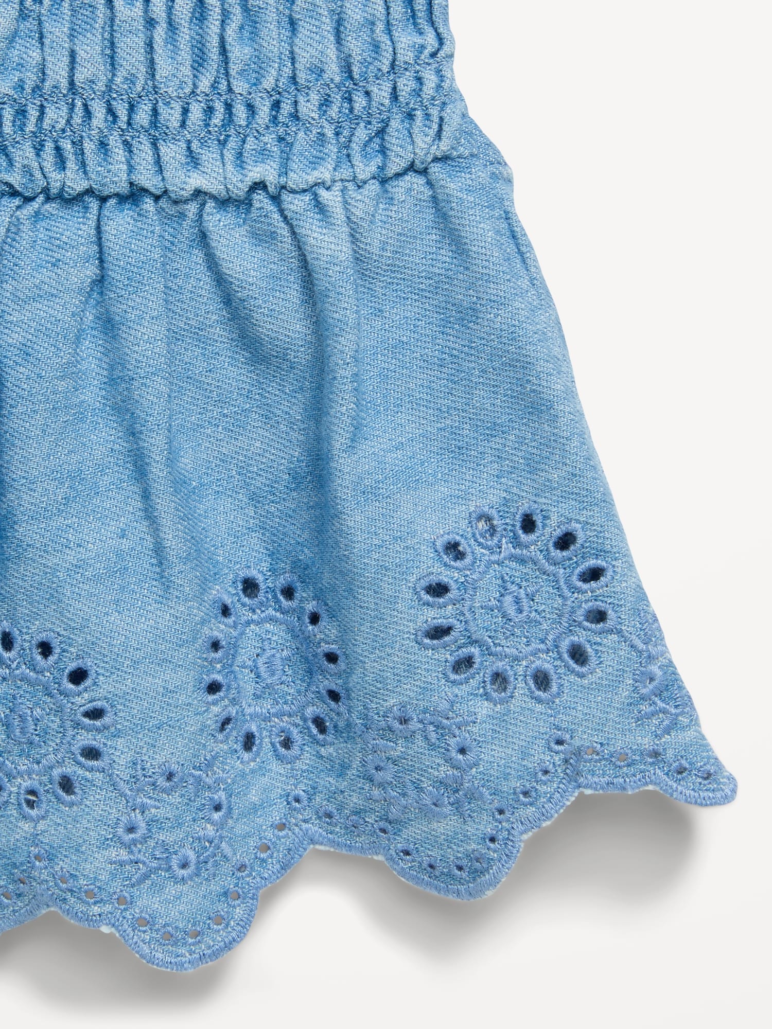 Sleeveless Smocked Peplum Top and Shorts Set for Baby