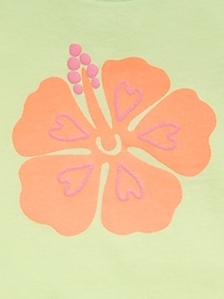 Image number 2 showing, Short-Sleeve Graphic Fringed-Hem T-Shirt for Toddler Girls