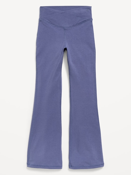 Image number 2 showing, High-Waisted PowerChill Crossover Flared Leggings for Girls