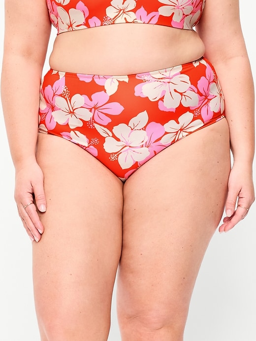 Image number 5 showing, High-Waisted Printed Bikini Swim Bottoms