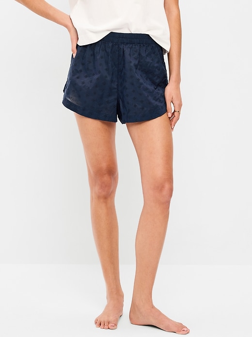 Image number 1 showing, Classic Poplin Boxer Pajama Shorts