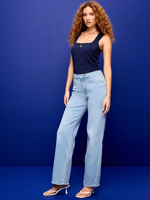 Image number 1 showing, High-Waisted Wow Wide-Leg Jeans