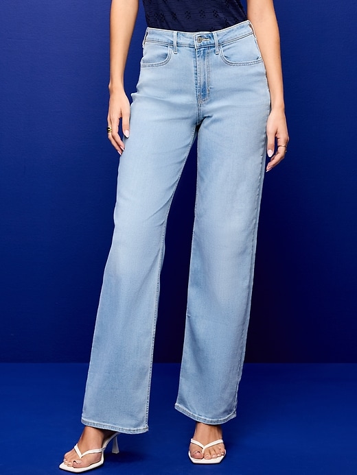 Image number 2 showing, High-Waisted Wow Wide-Leg Jeans