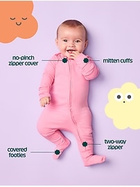 Image number 2 showing, Sleep & Play 2-Way-Zip Footed One-Piece 2-Pack for Baby
