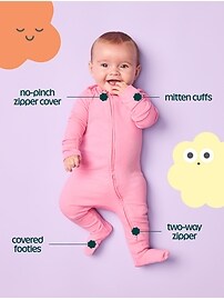 Image number 3 showing, Unisex 2-Way-Zip Sleep & Play Footed One-Piece 3-Pack for Baby