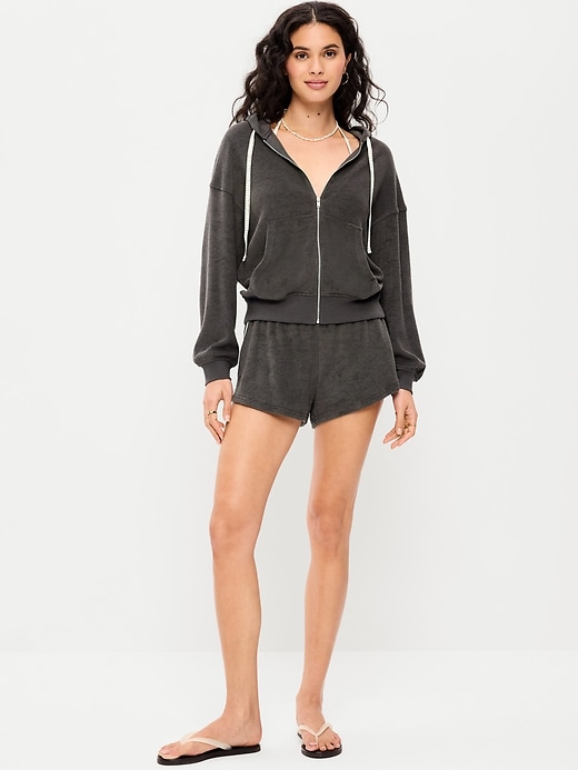 Image number 1 showing, Mid-Rise Terry Cloth Shorts -- 2.5-inch inseam