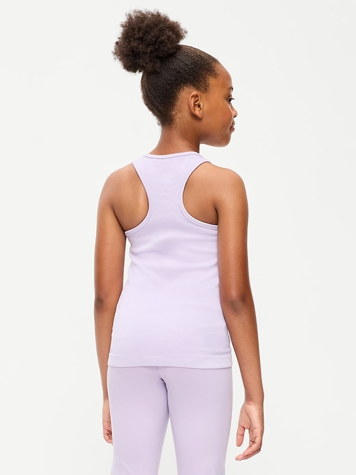 Image number 2 showing, Fitted Seamless Ribbed Racerback Performance Top for Girls