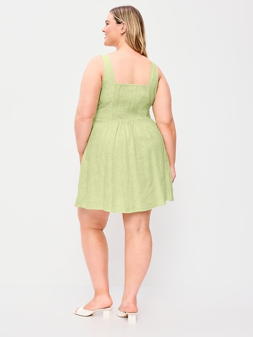 Image number 6 showing, Fit & Flare Linen Mini Dress
