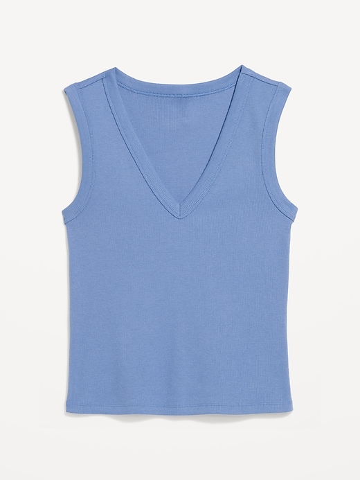 Image number 1 showing, Snug Crop V-Neck Tank Top