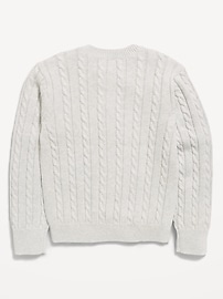 Image number 3 showing, Cable-Knit Cardigan Sweater for Girls