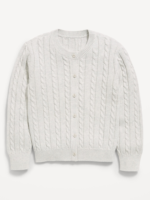 Image number 2 showing, Cable-Knit Cardigan Sweater for Girls