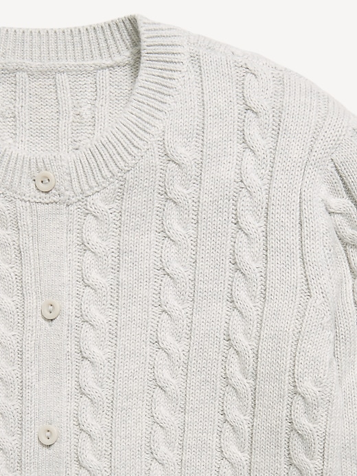 Image number 4 showing, Cable-Knit Cardigan Sweater for Girls