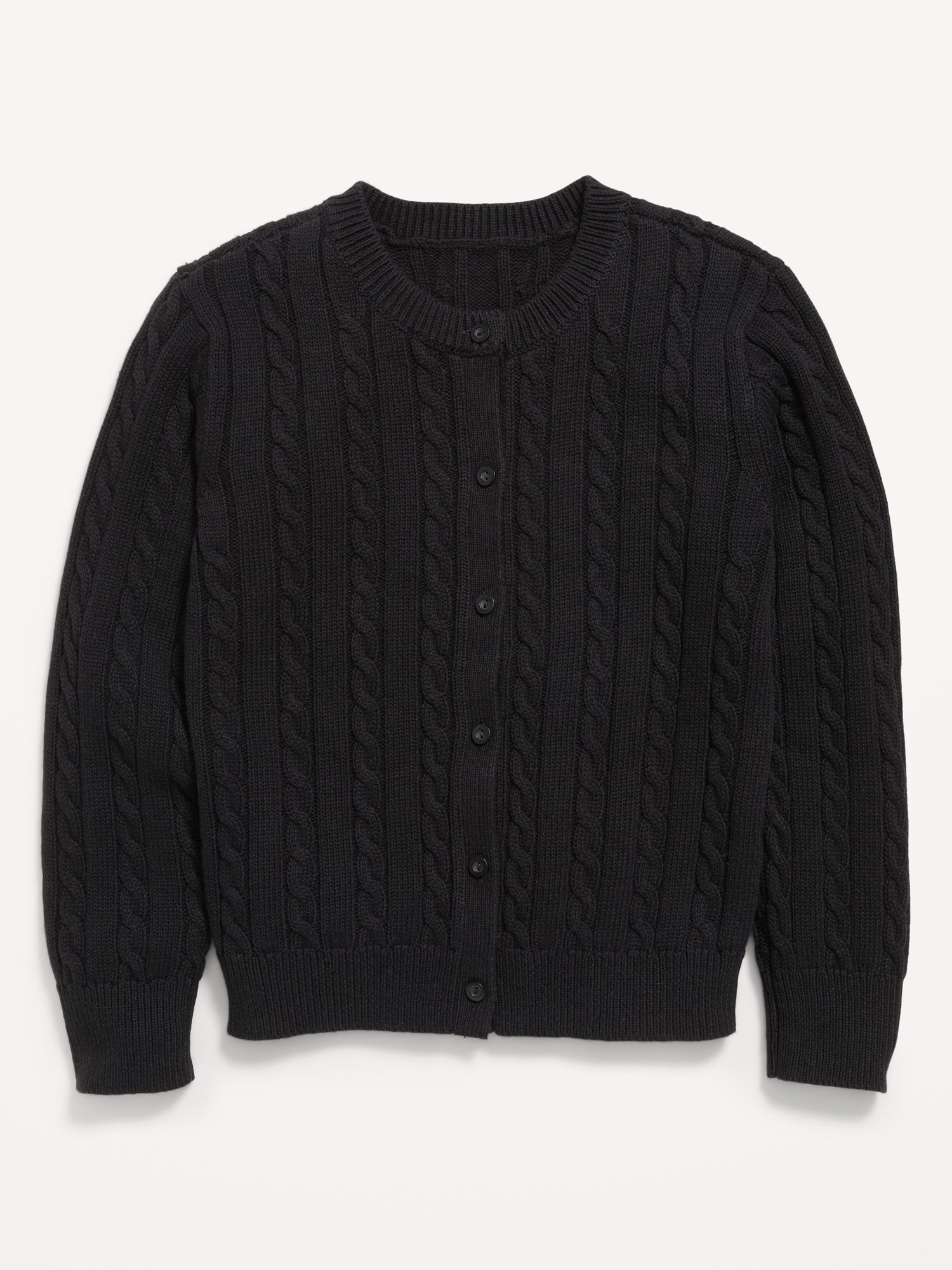 Cable-Knit Cardigan Sweater for Girls