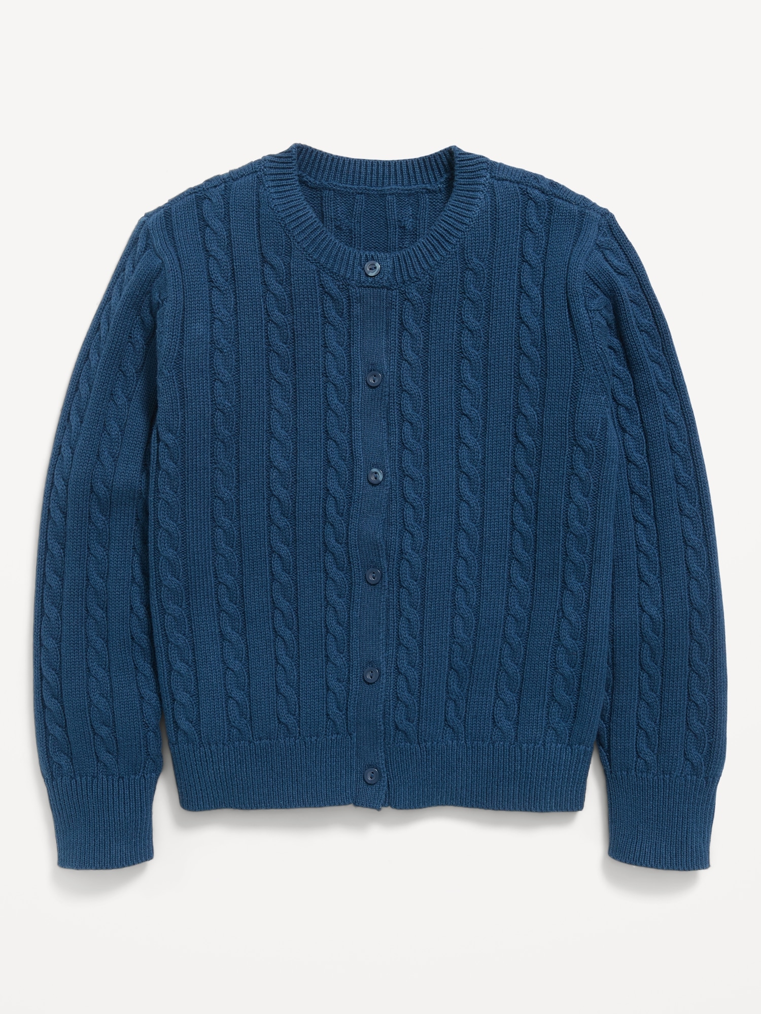 Cable-Knit Cardigan Sweater for Girls