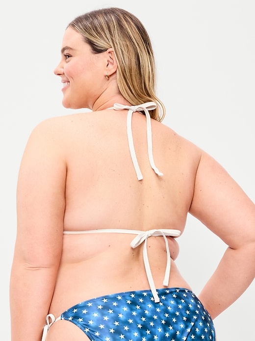 Image number 8 showing, Triangle String Bikini Swim Top