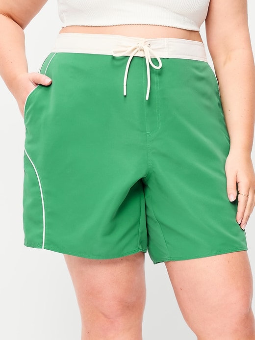 Image number 6 showing, Mid-Rise Loose Swim Board Shorts