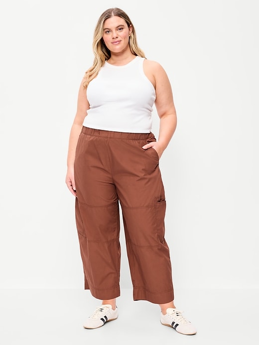 Image number 7 showing, Mid-Rise Pull-On Cropped Utility Pants