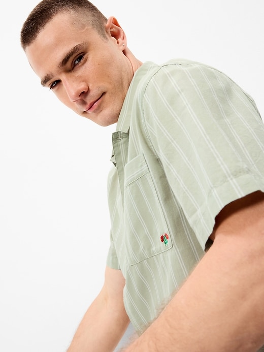 Image number 3 showing, Poplin Pajama Shorts Set