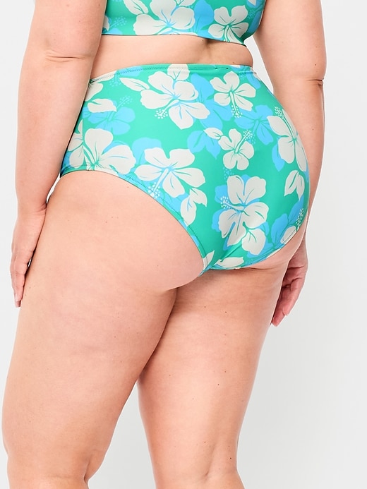 Image number 8 showing, High-Waisted Printed Bikini Swim Bottoms