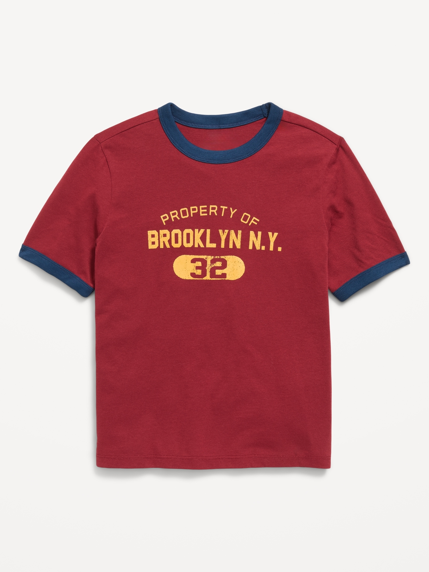 Softest Short-Sleeve Graphic Ringer T-Shirt for Boys