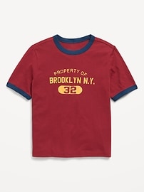 Image number 1 showing, Softest Short-Sleeve Graphic Ringer T-Shirt for Boys